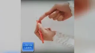 کلیپ دست گرفتن مداد