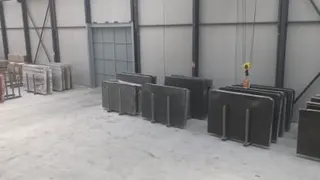 Silver travertine