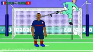 پنالتی زدنه بازیکنانه سویئس و فرانسه