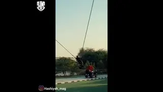 حرکت خطرناک خانم ورزشکار
