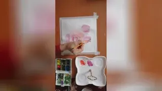 آموزش گل رز با آبرنگ