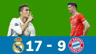 رئال مادرید 17 - بایرن مونیخ 9 !!!