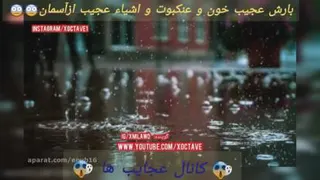 بارش خون وعنکبوت واشیاء عجیب از آسمان!!!