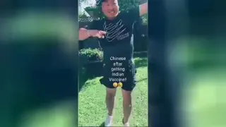 چینی ها بعد از تزریق واکسن هندی😅😂