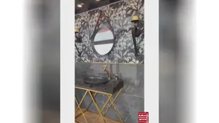 روشویی سنگی پایه استیل سلطنتی لاکچری دکومکور