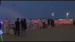 پخش. اذان با لیزر به روی. خلیج فارس. خیلی. قشنگ.