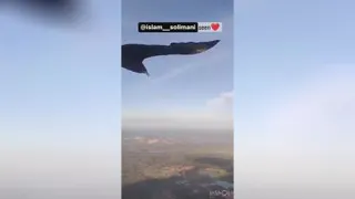 عقاب در کنار پهپاد