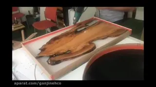 آموزش ساخت میز چوبی با استفاده از رزین