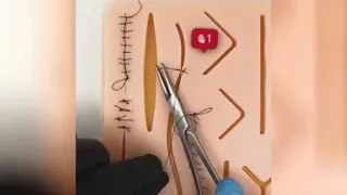 اموزش بخیه ساده