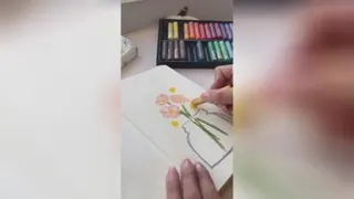 نقاشی گل وگلدان