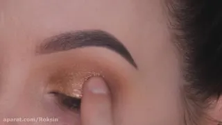 آموزش میکاپ طلایی چشم جالب