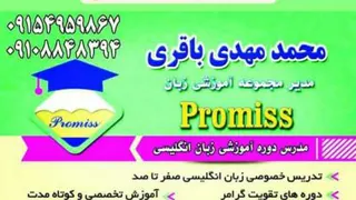 محمد مهدی باقری مدیرومدرس مجموعه آموزشی زبانpromiss