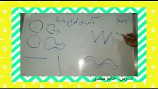 آموزش خطوط راست خمیده شکسته و باز و بسته