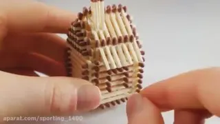 آموزش ساخت خانه با چوب کبریت