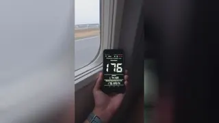 ثبت بامزه سرعت بوئینگ 737 به هنگام تیک آف توسط یک مسافر با گوشی