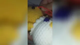 قسمت دهم آموزش جوجه بافتنی قد=حدود14 سانت لوازم مود نیاز👇 قلاب شماره1/6 یا1/5 ا