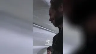 لحظه جالب ملاقات پدر سوری با فرزندش