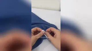 ساده ترین روش کش دوزی آستین 👌🏼