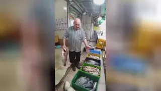 ماهی فروش مسلط به زبان