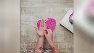 ایده خلاقیت فیلم آموزشی دوخت دستگیره قلب ┈••✾•🌿🌸🌿•✾••┈ 🍓ایدھ و ترفــند