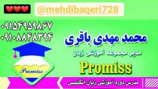 محمد مهدی باقری مدیر و مدرس مجموعه آموزشی زبانpromiss