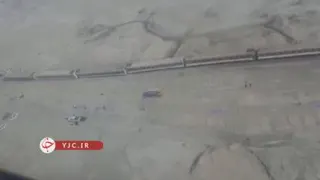 تصاویر هوایی از حادثه خروج قطار از ریل