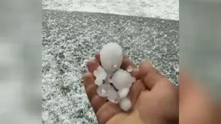 ⛈ بارش شدید تگرگ ⛈ جیرفت، کرمان