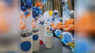 دکور بادکنک آرایی تم فضا نورد