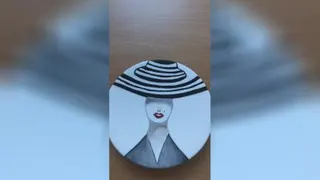 نقاشی روی دیوارکوب سفالی