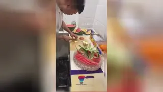 برش هندوانه برای مهمانی