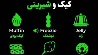 کیک و شیرینی به انگلیسی