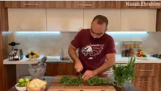 جوجه ترش با کته