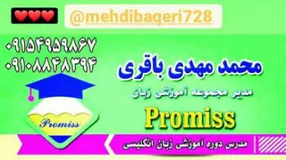 محمد مهدی باقری مدیر و مدرس مجموعه آموزشی زبان promiss