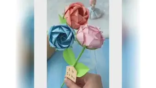 گل کاغذی فانتزی 🤩🌷 و یک هنرمند واقعی 😀🎀