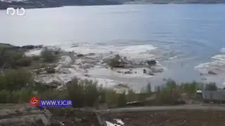 کشیده شدن ناگهانی خانه‌ها به داخل دریا