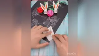 ساخت خرگوش با دستمال کاغذی