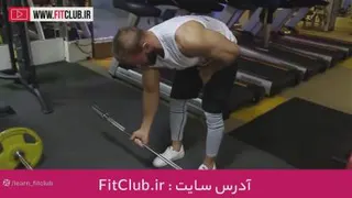 آموزش حرکت بدنسازی زیر بغل هالتر خم تک دست
