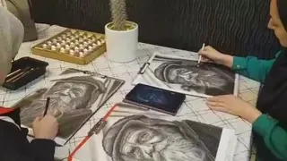 گالری نقاشی مهتاب قم آموزش نقاشی سیاه پیشرفته