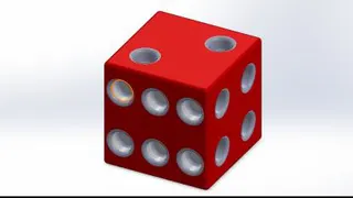 آموزش تکنیک Circular pattern و طراحی و شبیه سازی تاس در نرم افزار SolidWorks