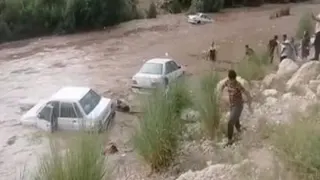 سیل وحشتناک در استهبان استان فارس