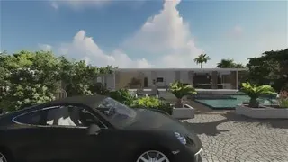 فیلم سه بعدی طراحی استخر، آبنما، آلاچیق و ...