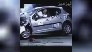 تست مقاومت پژو 206 در تصادف
