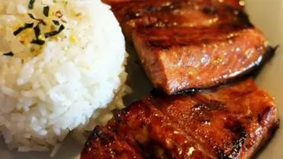 ماهى گریل با سس سویا و صدف