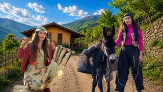 🌱IRAN VILLAGE LIFE ♡ MIX OF FRESH FISH & POTATOES COOKED VILLAGE STYLE
