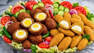 نرگس کباب گوشت یا سیب زمینی؟ Meat vs Potato Nargis Kebab — Which One Looks Better? #Nargesi Kebab