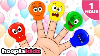 HooplaKidz Balloon Finger Family Song | Kids Songs