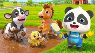 Farm Animals' Bath Time | Good Habits Song | Learn Animals | Nursery Rhymes & Kids Songs | BabyBus
