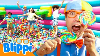 Blippi Spells C-A-N-D-Y to Beat the Escape Room! 🍬