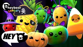 Hey Bear Sensory - Halloween Trick or Treat Party Time! With Dancing Fruit and Funky Veggies!
