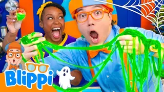 Blippi & Meekah Make Spooky Halloween Slime! 🧪